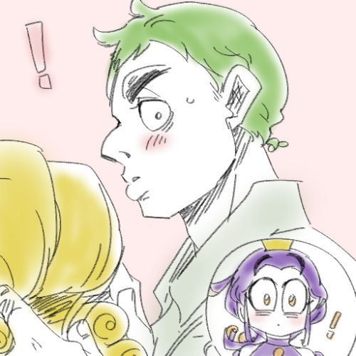 Human Handsome Pig, taking off his wig, looking surprisingly, well, handsome! Gale is surprised at such a sight.