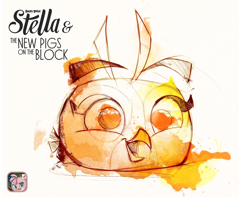 Watercolour drawing of Dahlia, a brown bird.