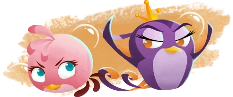 Stella and Gale glaring at each other.
