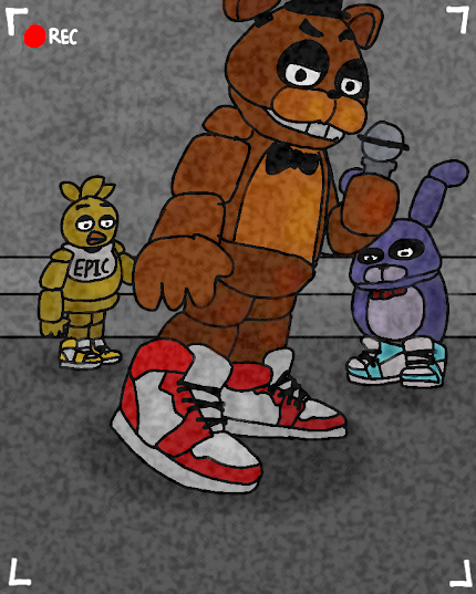 The cast of Fnaf wearing dapper looking shoes