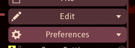 Preferences is on the right-hand side under the edit button