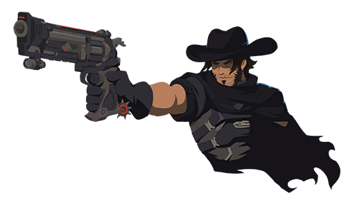 drawing of cole cassidy holding a gun