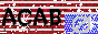 An 88 by 31 pixel banner depicting an inverted United States flag with the stars replaced by a 'no' symbol. On top of the flag is black handwritten pixel text reading "ACAB". An 88 by 31 pixel banner depicting an inverted United States flag with the stars replaced by a 'no' symbol. On top of the flag is black handwritten pixel text reading "ACAB".