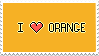 I love orange stamp