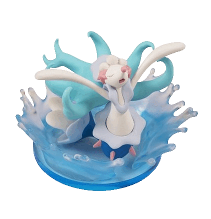 a figurine of primarina performing oceanic operetta