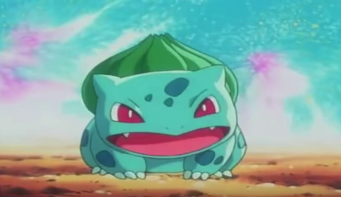 Shocked Bulbasaur face