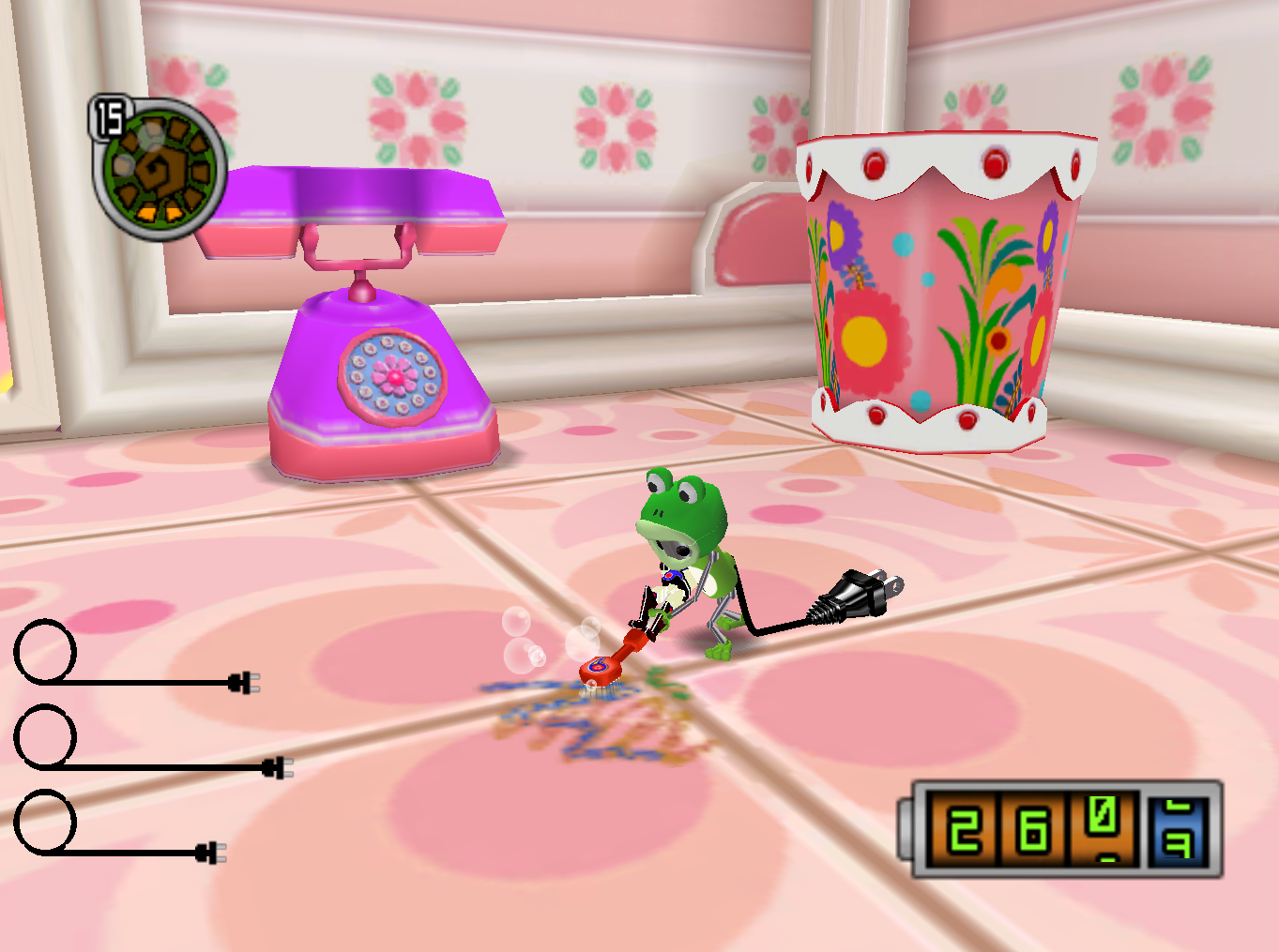 Spoilers: A frog eats Chibi Robo but he still has to go about his day like normal.