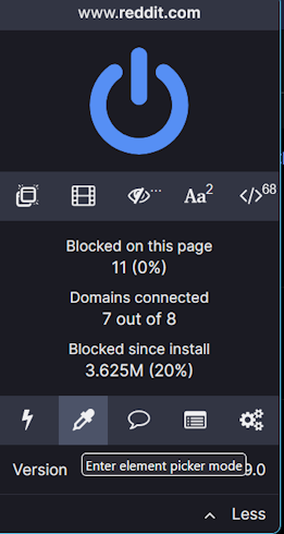 ublock panel