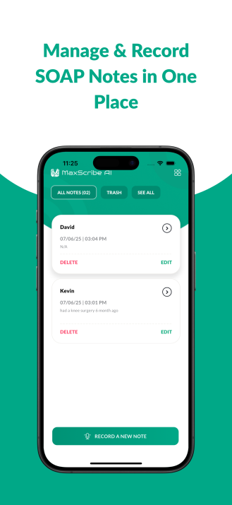 MaxScribe AI Dashboard