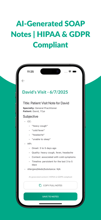 Clinical AI Note View