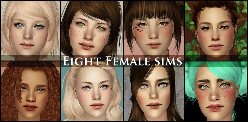 8 female sims