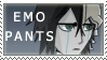 A stamp of Ulquiorra from Bleach labelled Emo Pants