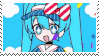 a stamp of hatsune miku from the song mesmerizer by satsuki