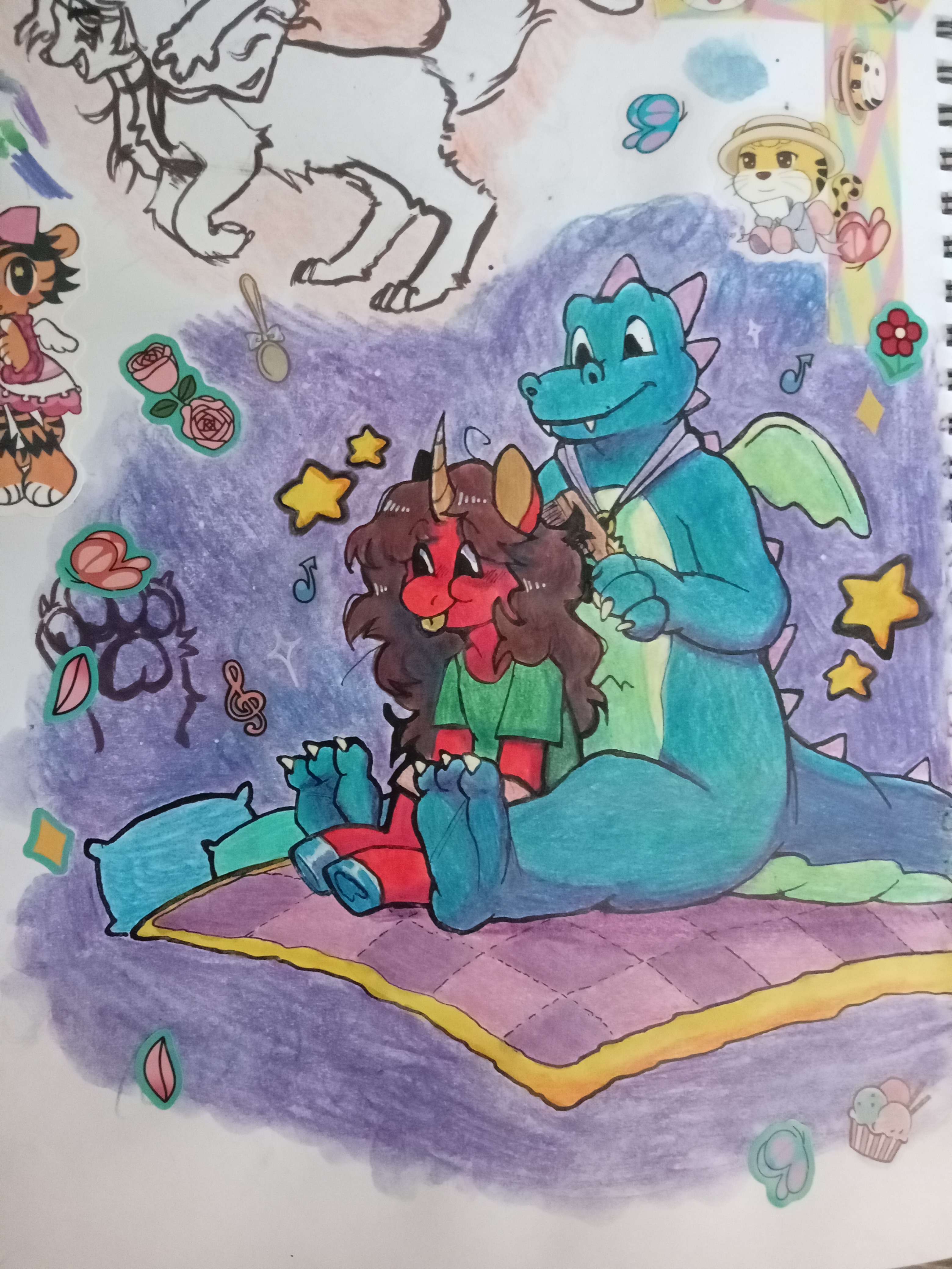 drawing of coney and ord from dragontales