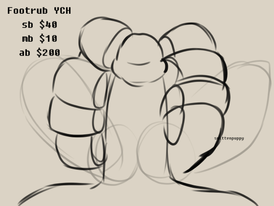 a ych animation of a pair of feetpaws jerking off a dick