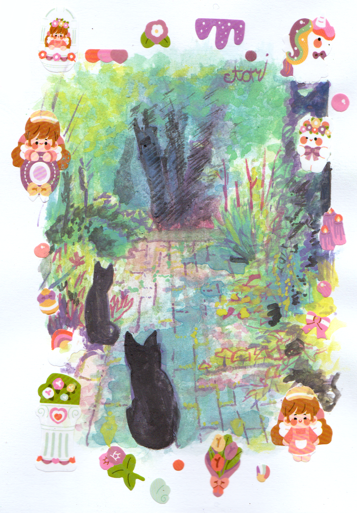 a traditional paintingmy yard