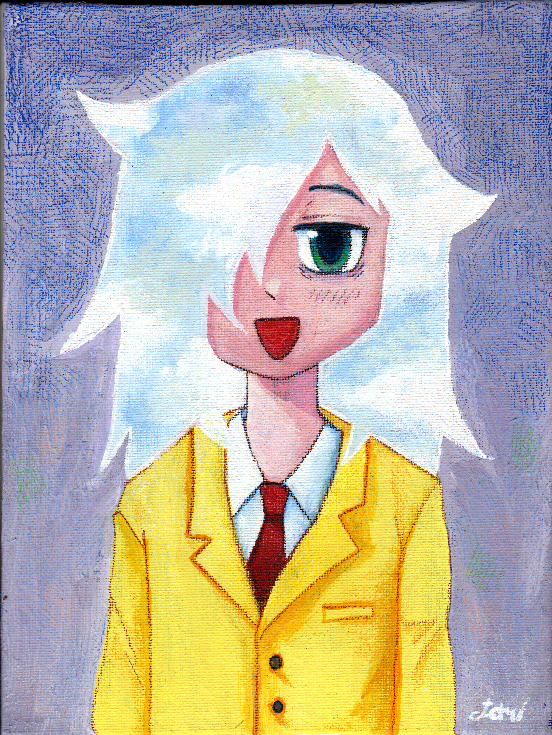 surreleast art of tomoko with heir hair being clouds inspired by rene magritte