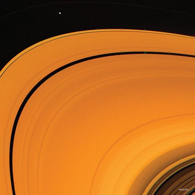 close up of saturn’s rings