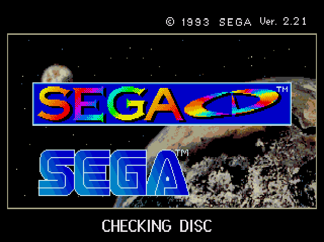 Sega CD boot-up screen.