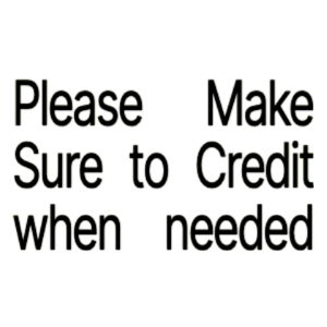 Please make sure to credit when needed