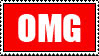 Rainbow stamp rapidly cycling between STFU, LMAO, LOL, IDK, ROFL, and OMG