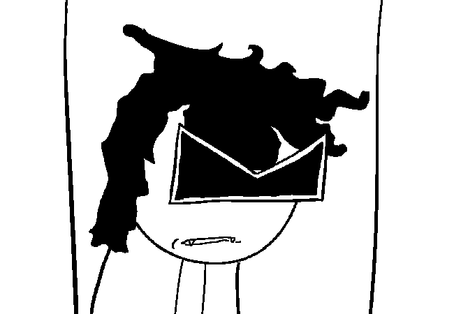 VisorDweeb having just woken up, with messy hair.