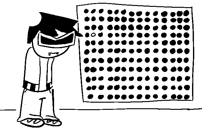 Same as first panel but now one of the buttons is pressed.