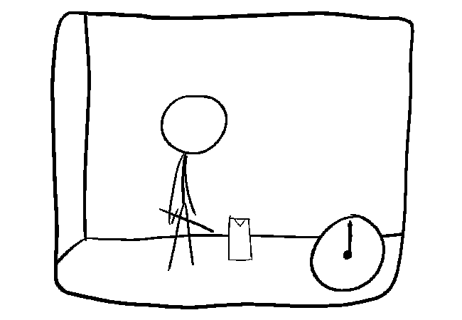 The stick figure equips the CHESTPLATE.