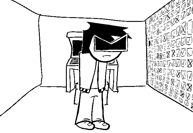 VisorDweeb standing around not doing anything.