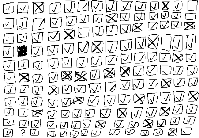 WALL MAP with current room crossed off.