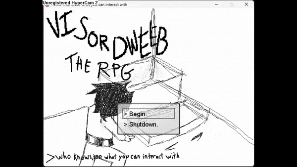 A short clip of the full VisorDweeb RPG Maker game, turned into an animated gif.