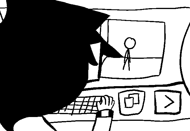 VisorDweeb being much closer to the device, with a right hand placed on it that is presumably VisorDweeb's.
