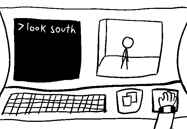 Once again VisorDweeb inputs the command, and once again it gives an error. Error 1: "Command 'look' Does Not Exist"