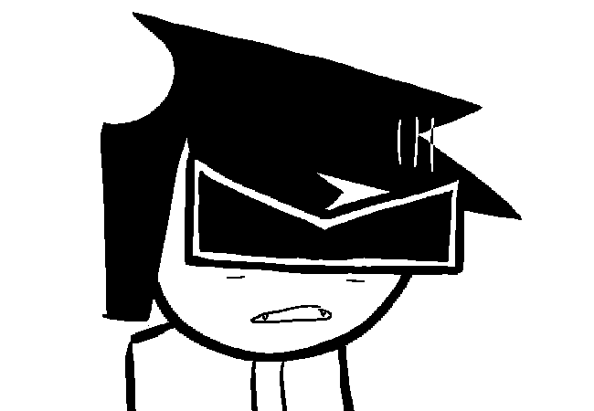 VisorDweeb face closeup looking a bit dazed and exhausted.