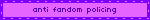 anti fandom policing purple blinkie that says: anti fandom policing