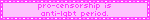 pro-censorship is anti-lgbt period. pink blinkie that says: pro-censorship is anti-lgbt period.