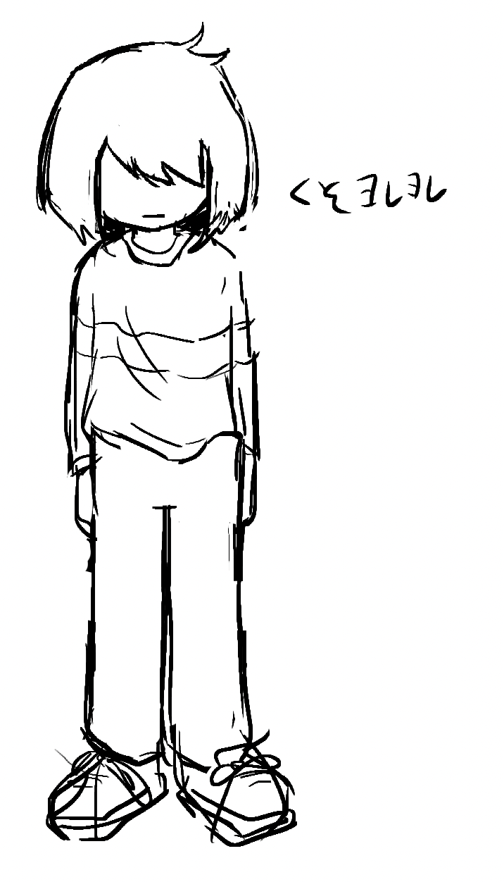デルタルーンというゲームのクリス。服がよれよれだ