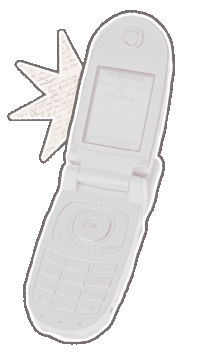 flip phone graphic