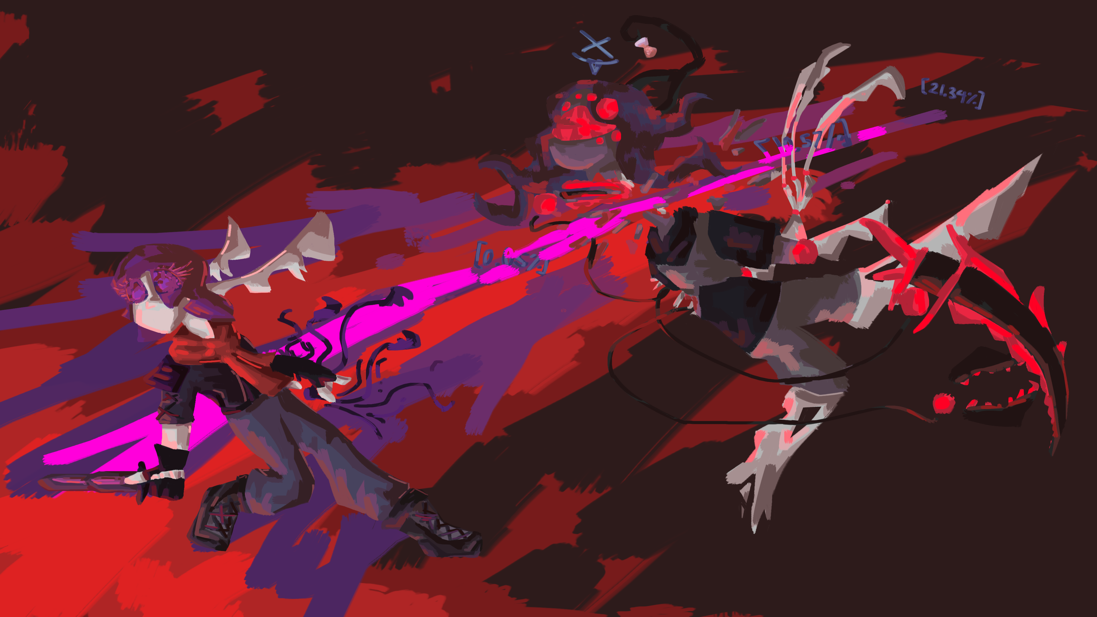 ari violently slashes grim's head off :D