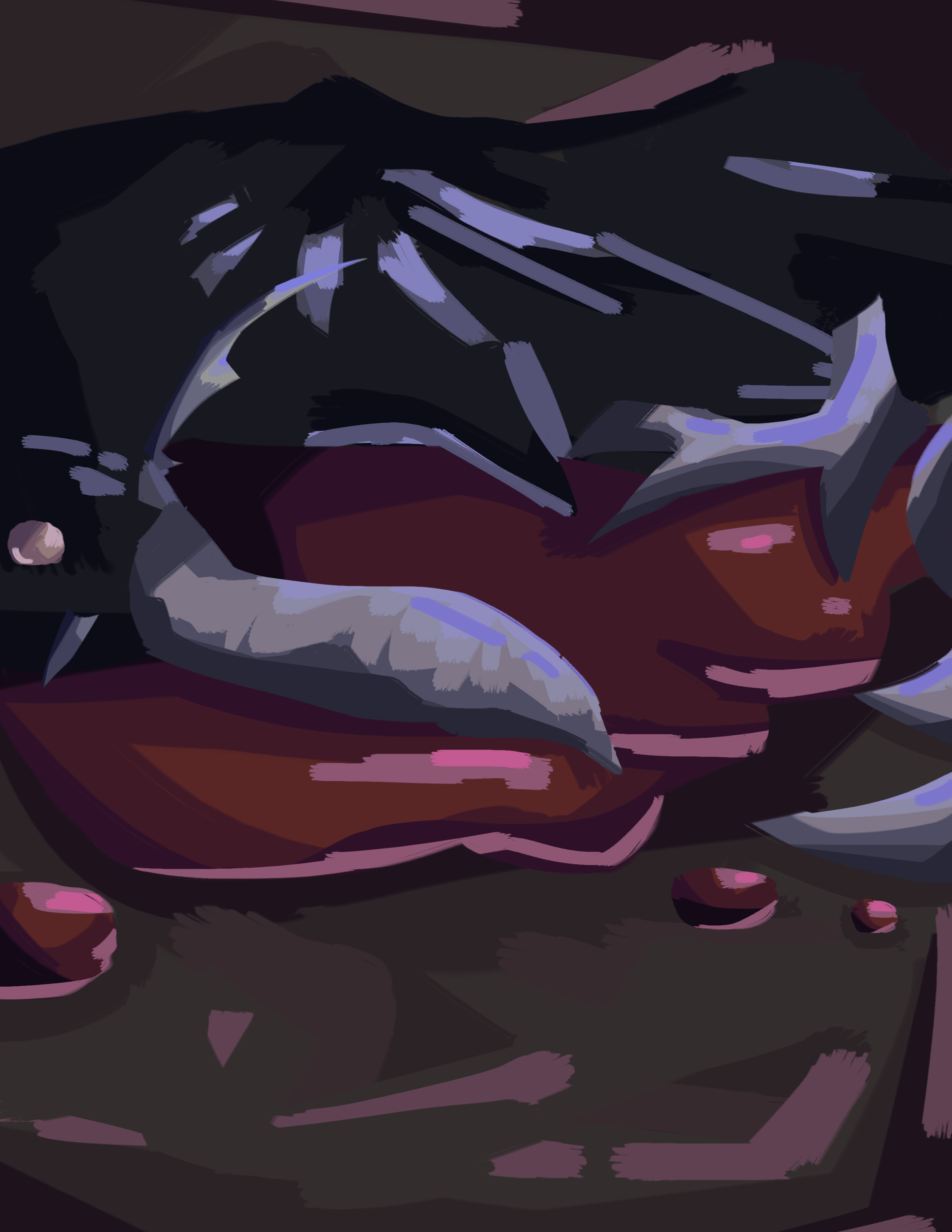 crow-bug thing lies dead on a rock
