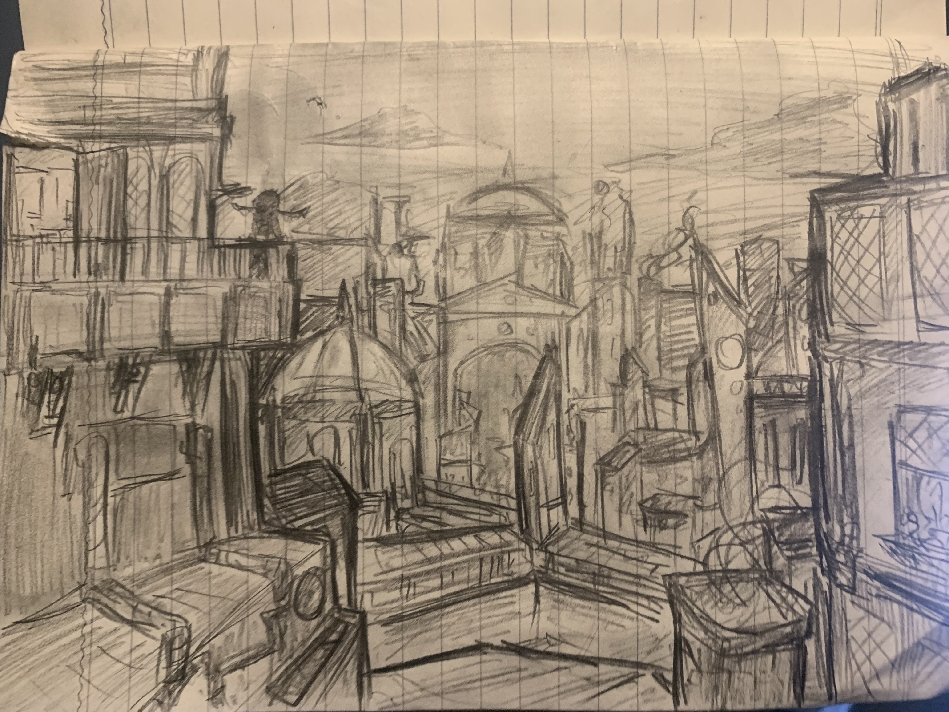a sketch of an overview of the city of avertine
