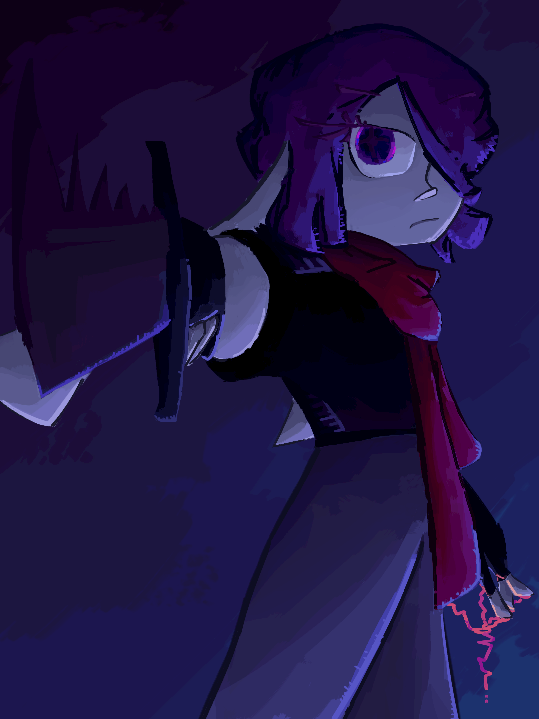 ari points a sword at you