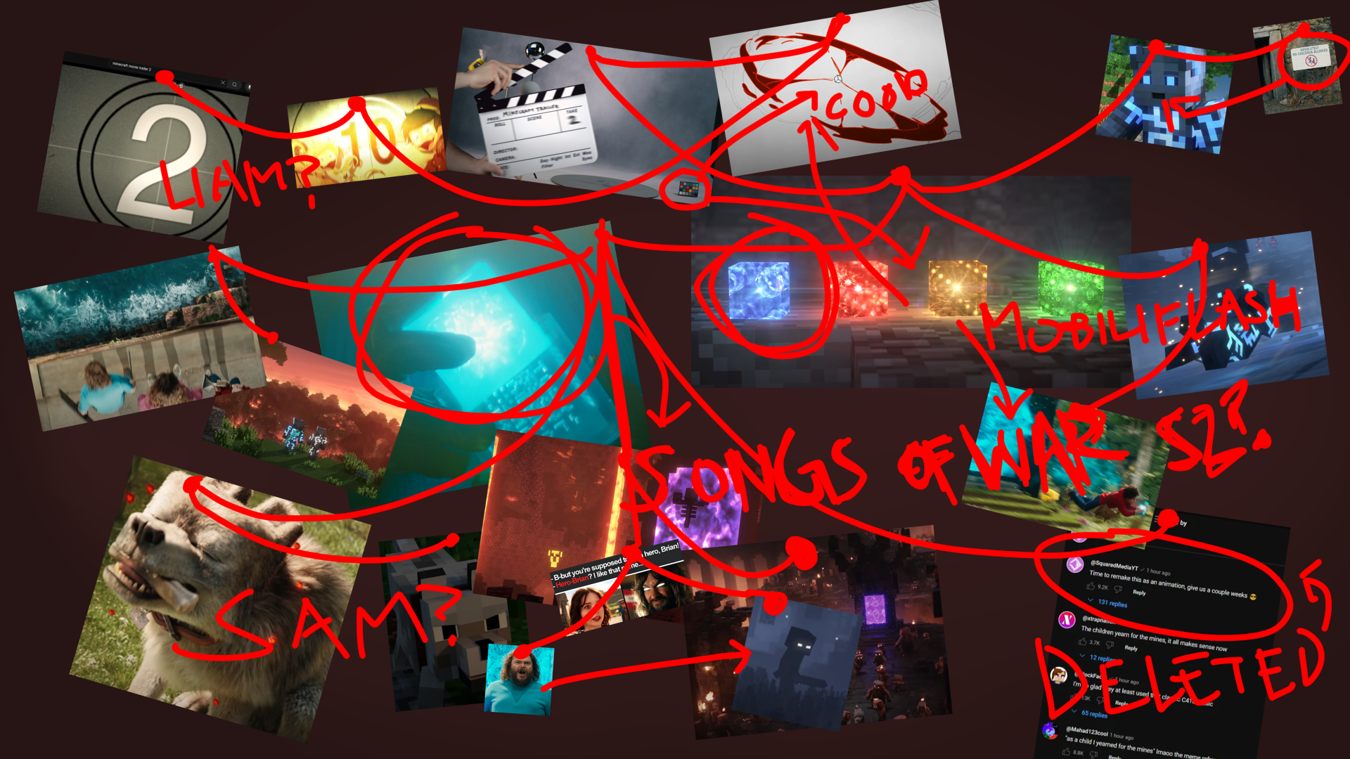 protisium prime = tesseract thingy??? A buncho red string and pictures of the minecraft movie trailer with songs of war screenshots'