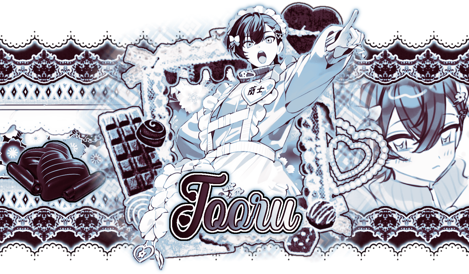 text reads "Tooru" ⠀art by ug0nba & MOONLOVEPI on twitter.