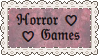 pink victorian styled horror games stamp