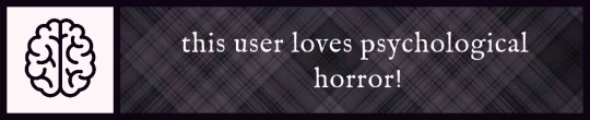 this user loves psychological horror