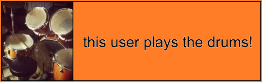 this user plays the drums!