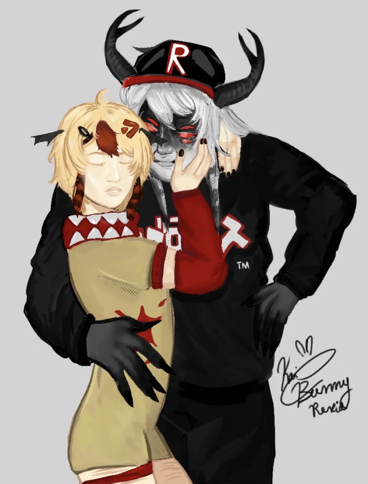 free art piece from @bunnyrexia on tiktok!! forever grateful, thank you oomfie :D