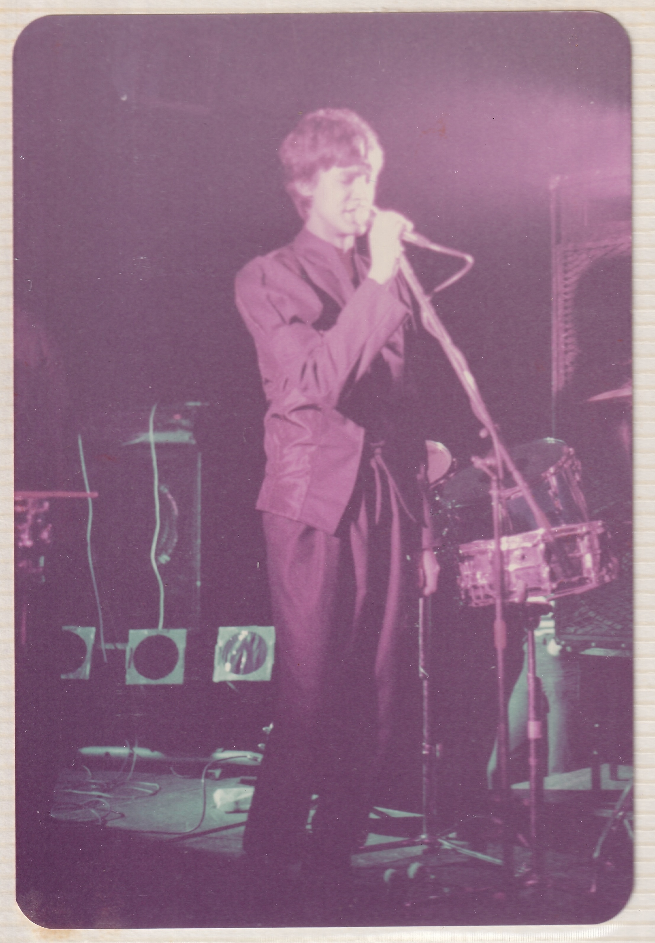 Peter singing onstage