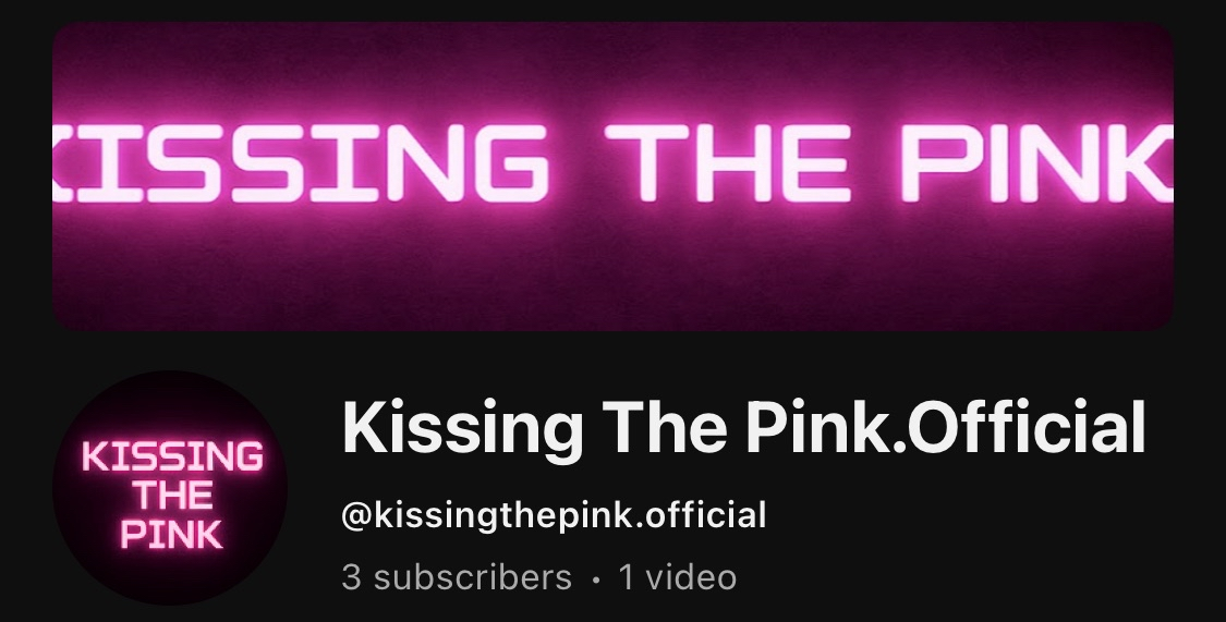 A screenshot of the same YouTube page as above, but instead of ai-generated text, it's just human typed text on a black background. The text is white with a pink glowing effect.